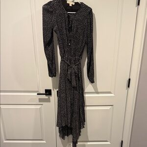 Michael Kors Elegant Black Patterned Dress